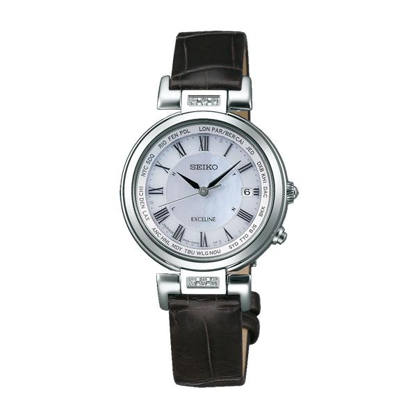 Swcw109 Swcw109 女性用 セイコー 革バンド Seiko Exceline 名入れ刻印対応 有料 取り寄せ品 腕時計 エクセリーヌ ソーラー電波時計 腕時計 腕時計 レディース Swcw109 森本時計店ヤフー店