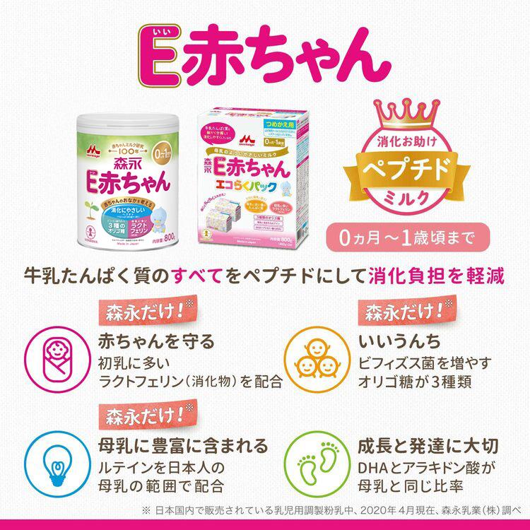 E赤ちゃん 【公式】 森永乳業 大缶(800g(4個セット)) 粉ミルク E赤ちゃん 【公式】 森永乳業 大缶(800g(4個セット)) 粉ミルク