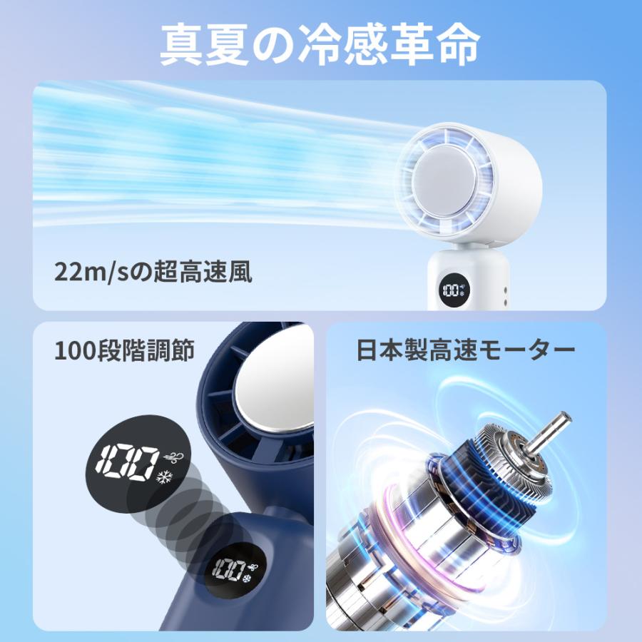 ハンディファン 扇風機 ハンディ扇風機 手持ち冷蔵庫 冷却プレート -28℃瞬間冷却 最大24時間使用可能 手持ち扇風機 1台4役 静音 ミニ扇風機 折りたたみ | ブランド登録なし | 03