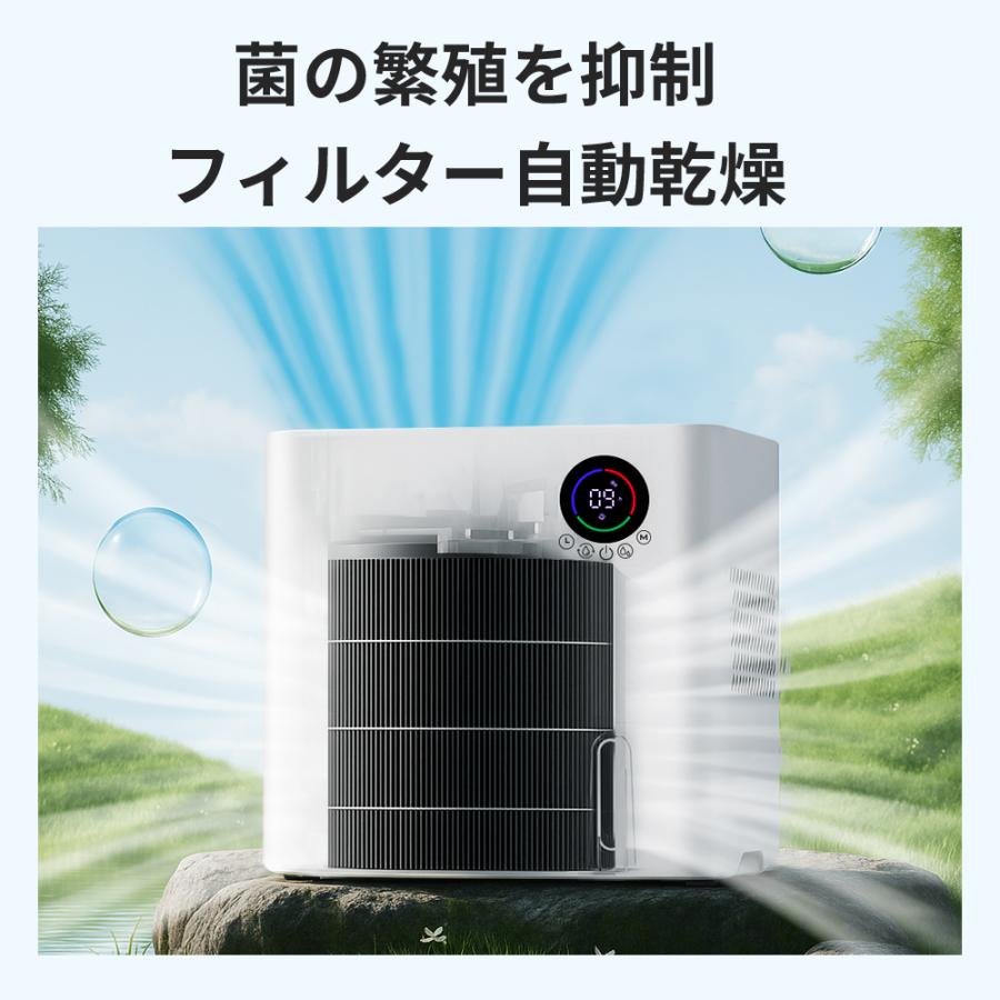 Troston 加湿器 AI自動調湿モード 大容量5L 気化式加湿器 4重除菌
