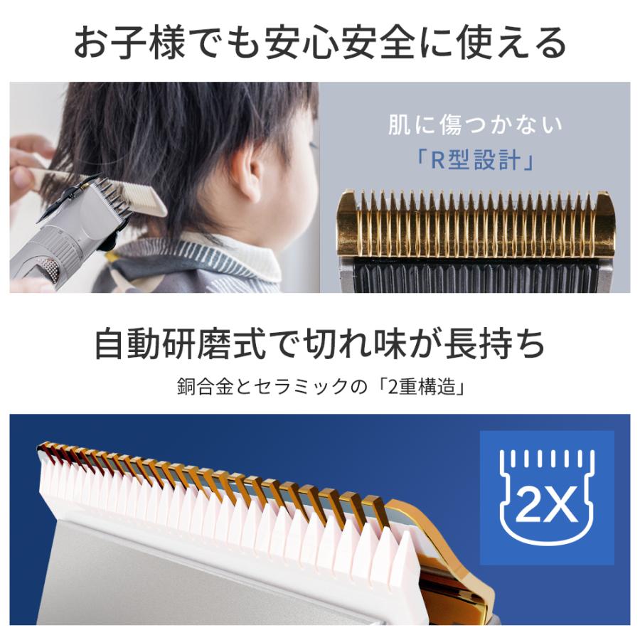 GERCEO バリカン 散髪 ヘアカッター ヘアクリッパー 1200mAh LED