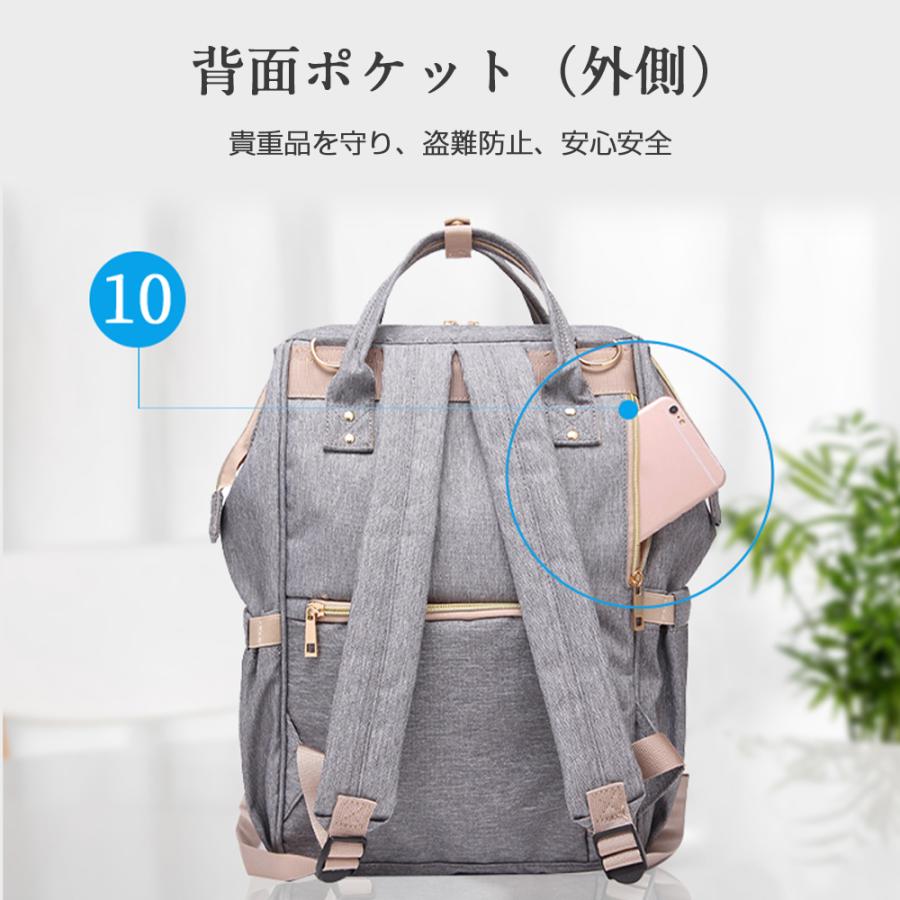 VeraVera マザーズバッグ 20L大容量 2way対応 12ポケット 撥水