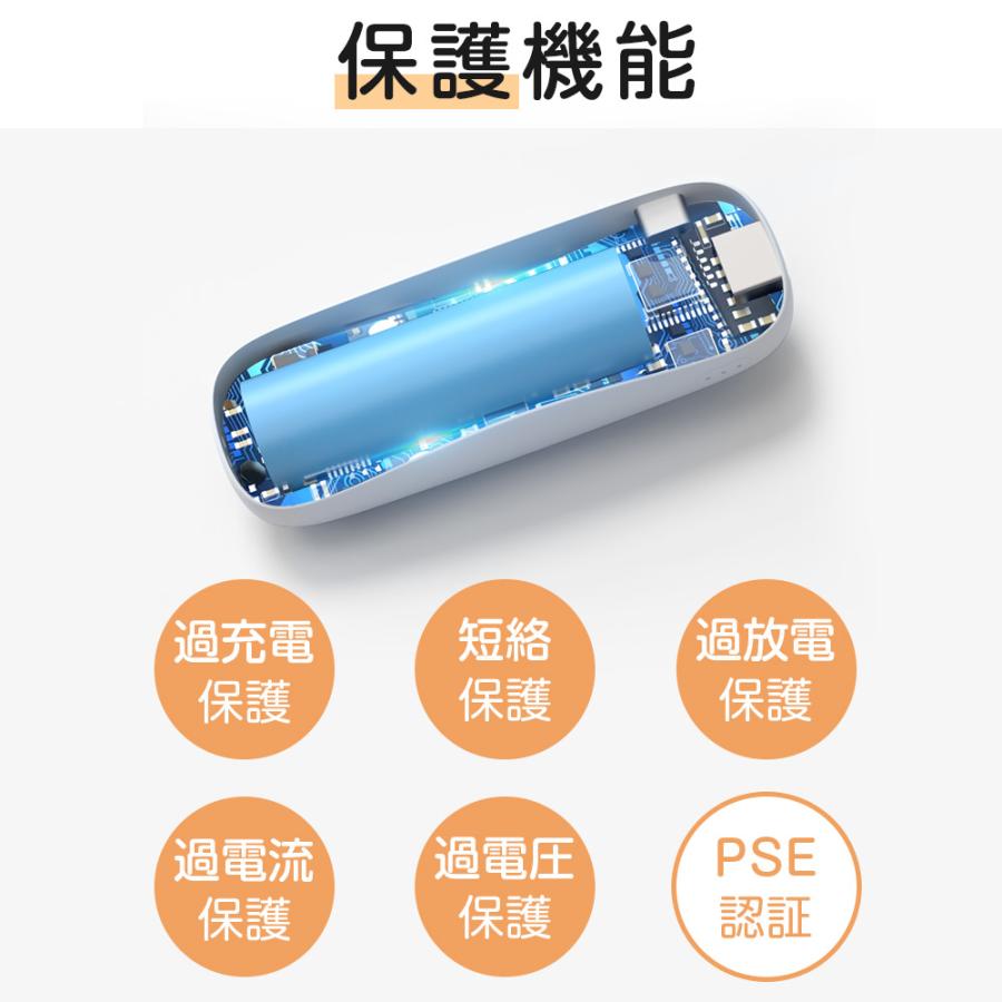 充電式 電気カイロ モバイルバッテリー 6800mAh 大容量 3秒速熱 3段温度調節 急速発熱 温度表示 カイロ ギフト 寒さ対策 省エネ PSE認証 繰り返し使える 軽量 | ブランド登録なし | 15