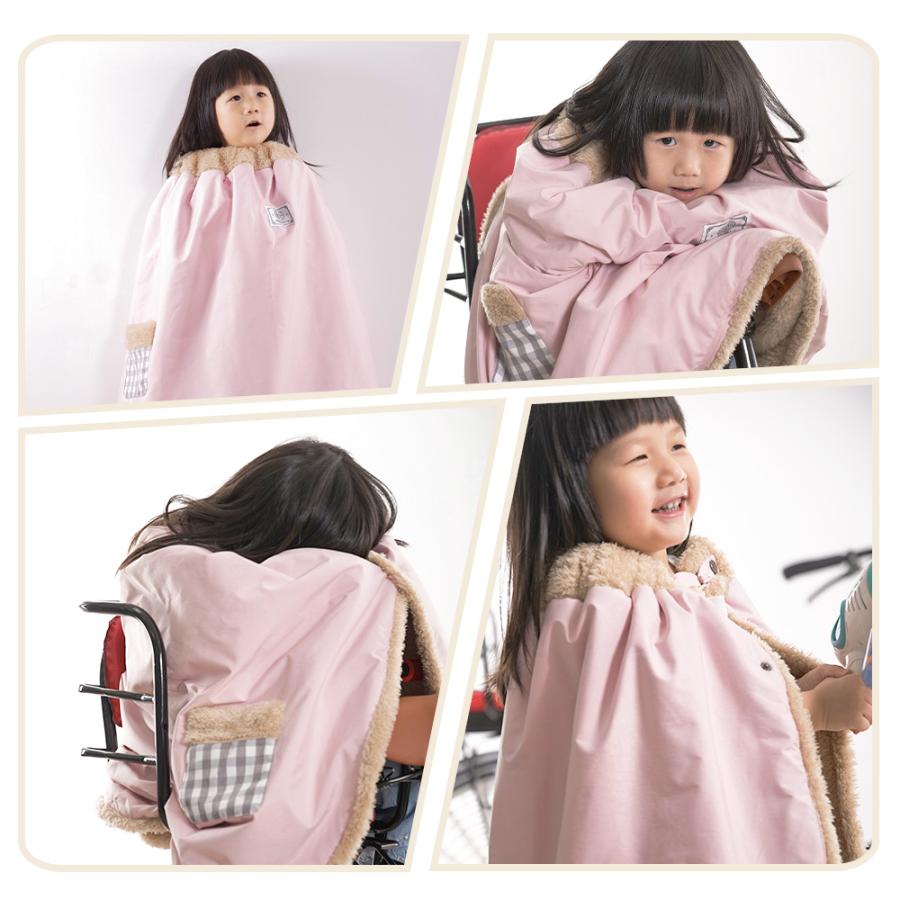 自転車用ポンチョ 子供用 多用途 自転車/ベビーカー/抱っこ紐用 両面起毛 保温効果抜群 防寒防風 撥水 丸洗い可能 軽量 ブランケット ポンチョ ギフト |  | 02
