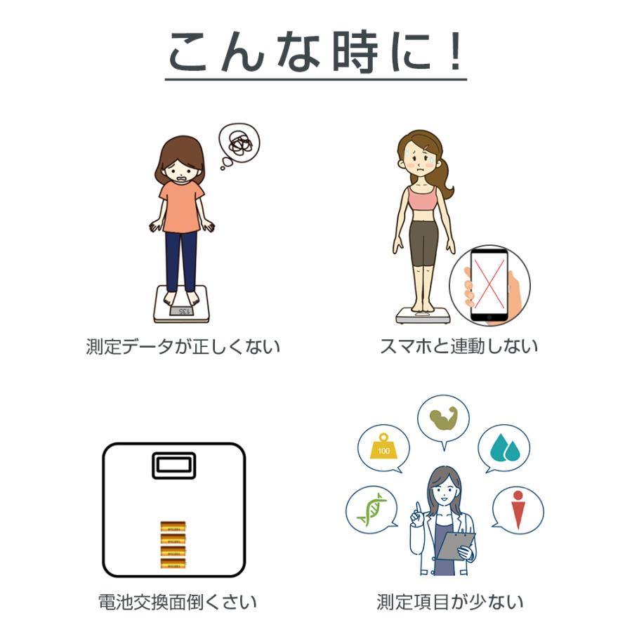 体重計 BIA技術 高精度 登録数無制限 体脂肪計 スマホ連動 ベビーモード 基礎代謝量/BMIなど24項目測定 ボディスケール 健康管理 体重管理 | ブランド登録なし | 04