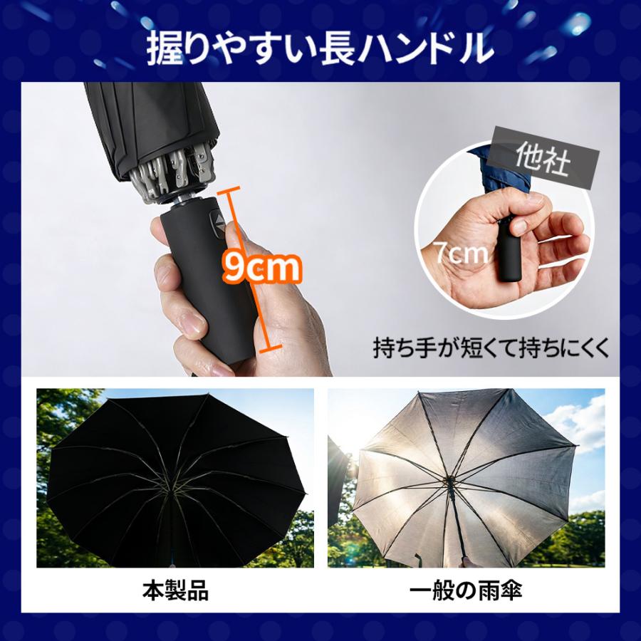 【2026最新】24本骨 傘 折りたたみ傘 自動開閉 逆さ傘 晴雨兼用 完全遮光 UVカット100% 遮熱 大判 撥水 耐風 丈夫  ワンタッチ メンズ レディース 梅雨対策 | ブランド登録なし | 21