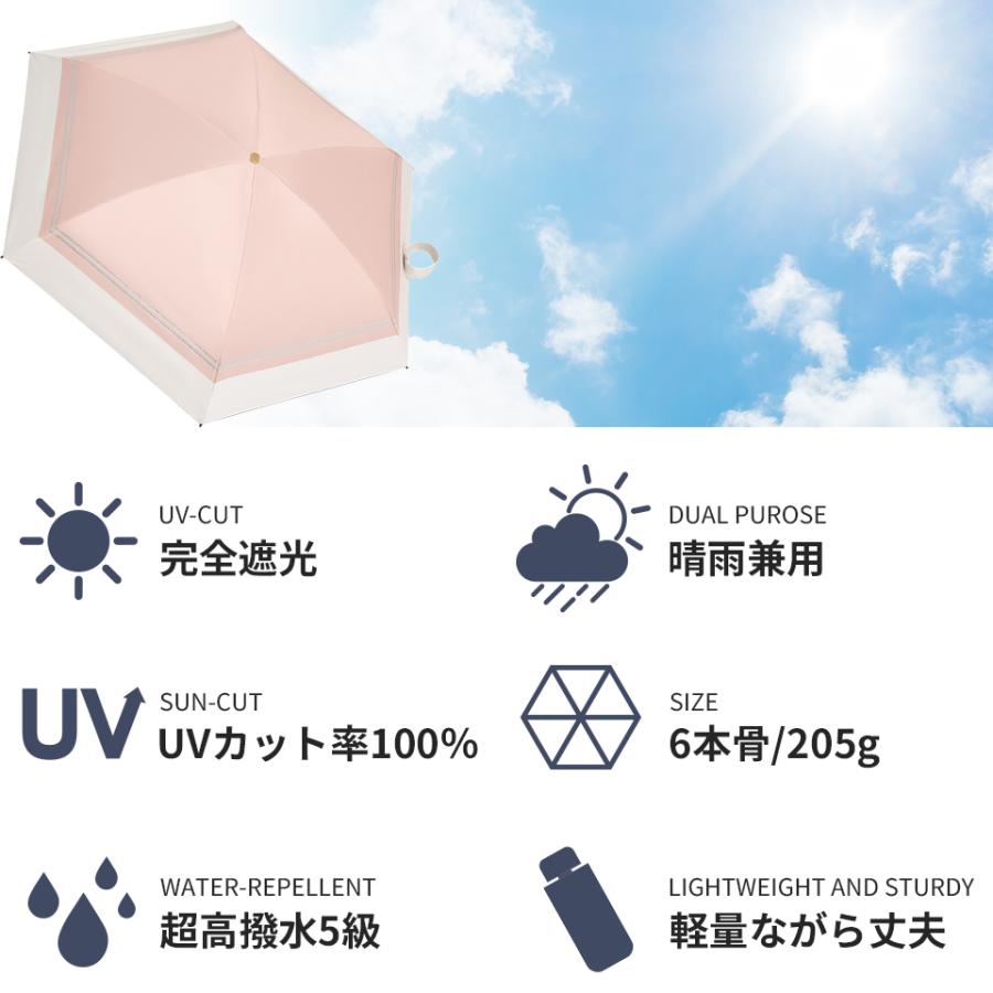 [2024最新★-16℃清涼効果]日傘 折りたたみ 6本骨 超軽量 わずか205g 完全遮光 遮光率100% 超撥水 UVカット 遮熱 涼しい  折りたたみ傘 晴雨兼用 コンパクト｜morinet｜07