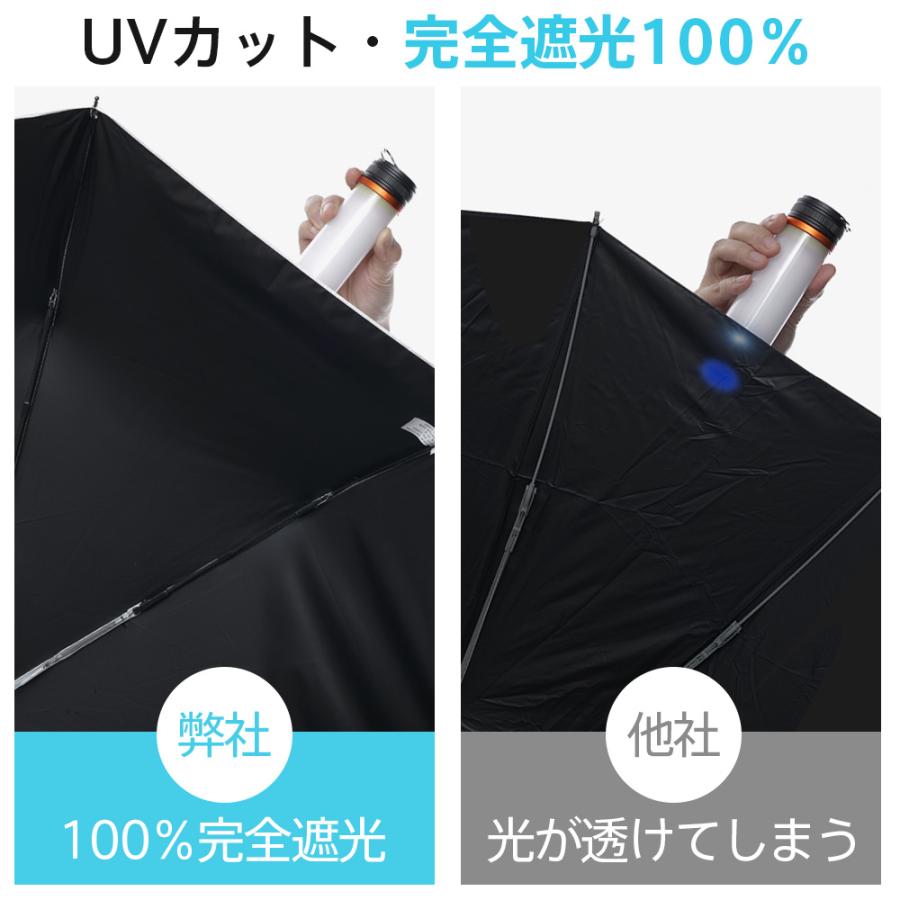 日傘 8本骨 折りたたみ傘 傘 完全遮光 晴雨兼用傘 100%遮光 遮熱 高