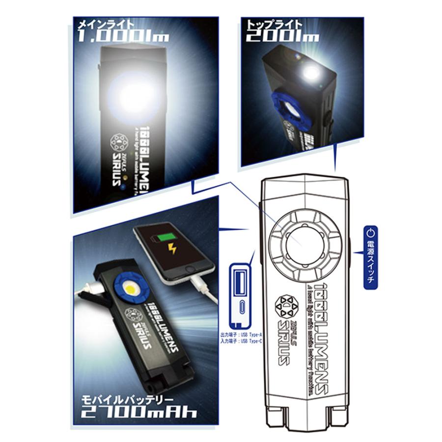 ZEFULS ゼフルス LED 充電式ハンディライト SIRIUS シリウス ZA