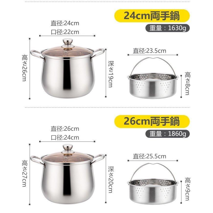 販売実績No.1鍋 両手鍋 深型 長持ち キッチン ガス火対応 IHコンロ深鍋