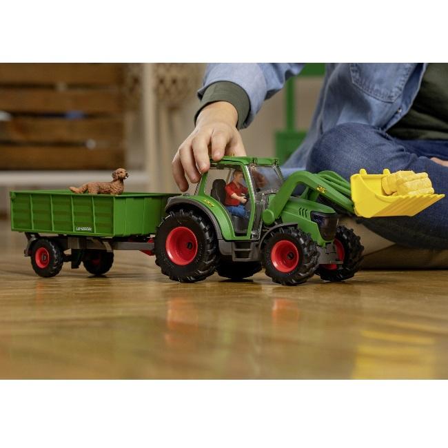 Schleich シュライヒ Farm World トラクターとトレーラー 42608 ファームワールド 農業 林業フィギュアの画像