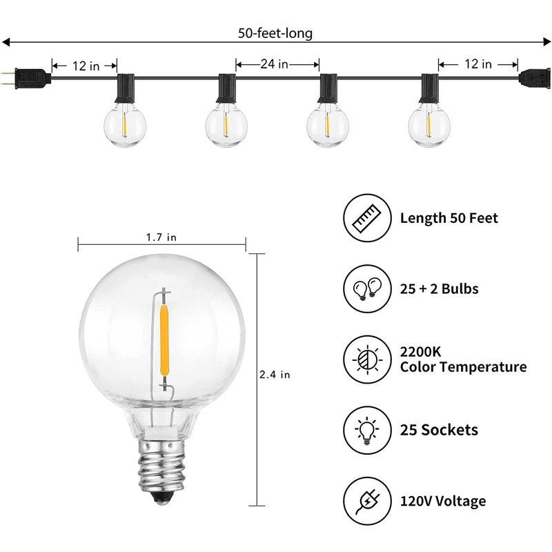 Brightown　Cadena　de　luces　para　de　patio　exteriores　Luces　conectables