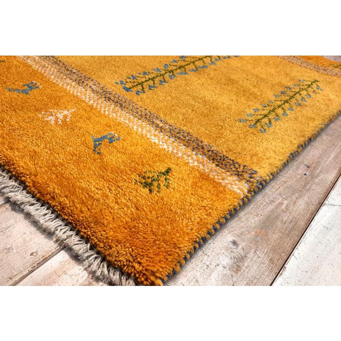 Y2743 イラン ギャッベ ウール絨毯 手織り 85×60㎝ マット Y2743 イラン ギャッベ ウール絨毯 手織り 85×60㎝ マット