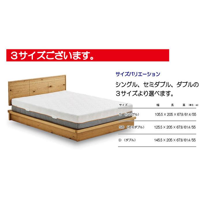 ナチュラル木製ダブルベッドフレーム 関家具 ベッド ダブルベッド フレーム 木製 節あり ナチュラル