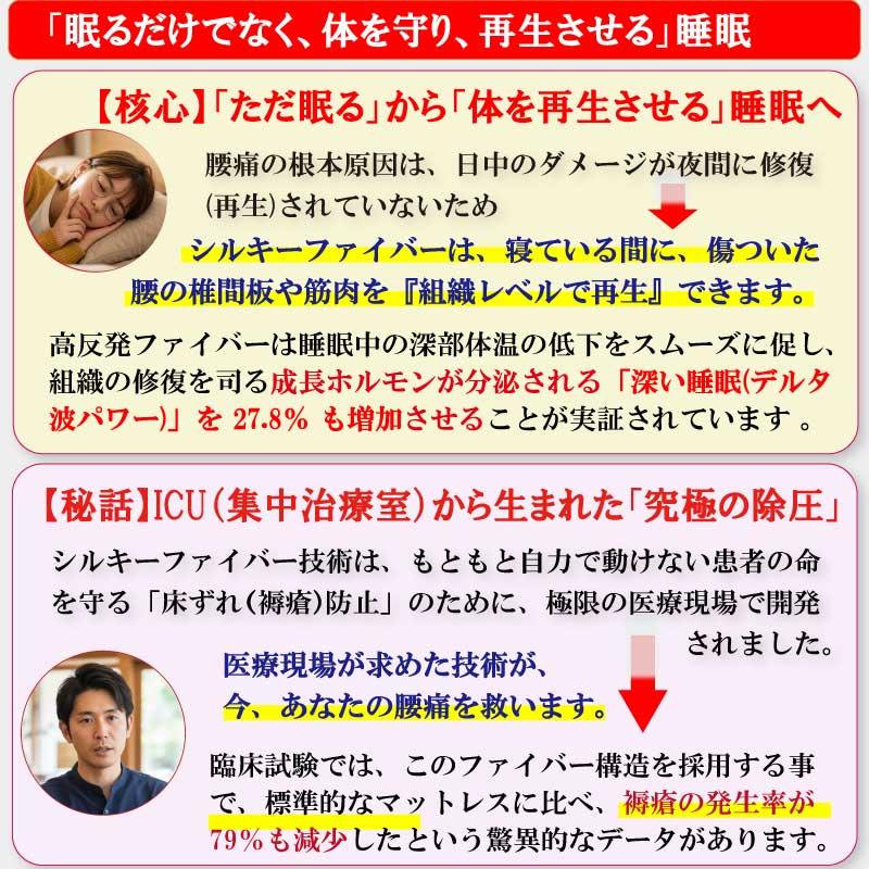 マットレス ダブル 腰痛 腰痛対策 腰痛マット 寝具 布団 高反発 体圧分散 寝返りしやすい 硬めファイバー 通気性 国産 日本製 高耐久 防ダニ |  | 12