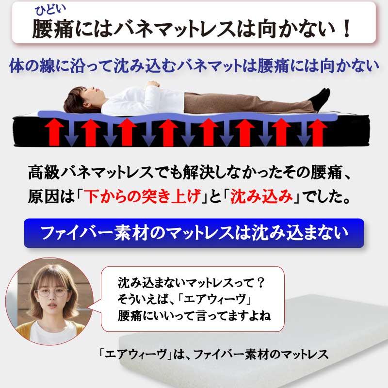 マットレス ダブル 腰痛 腰痛対策 腰痛マット 寝具 布団 高反発 体圧分散 寝返りしやすい 硬めファイバー 通気性 国産 日本製 高耐久 防ダニ |  | 06