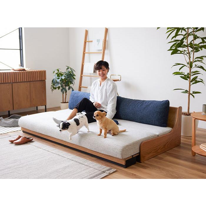 Meuble（モーブル） ソファ ソファーベッド ごろ寝ソファ 3人掛 3P