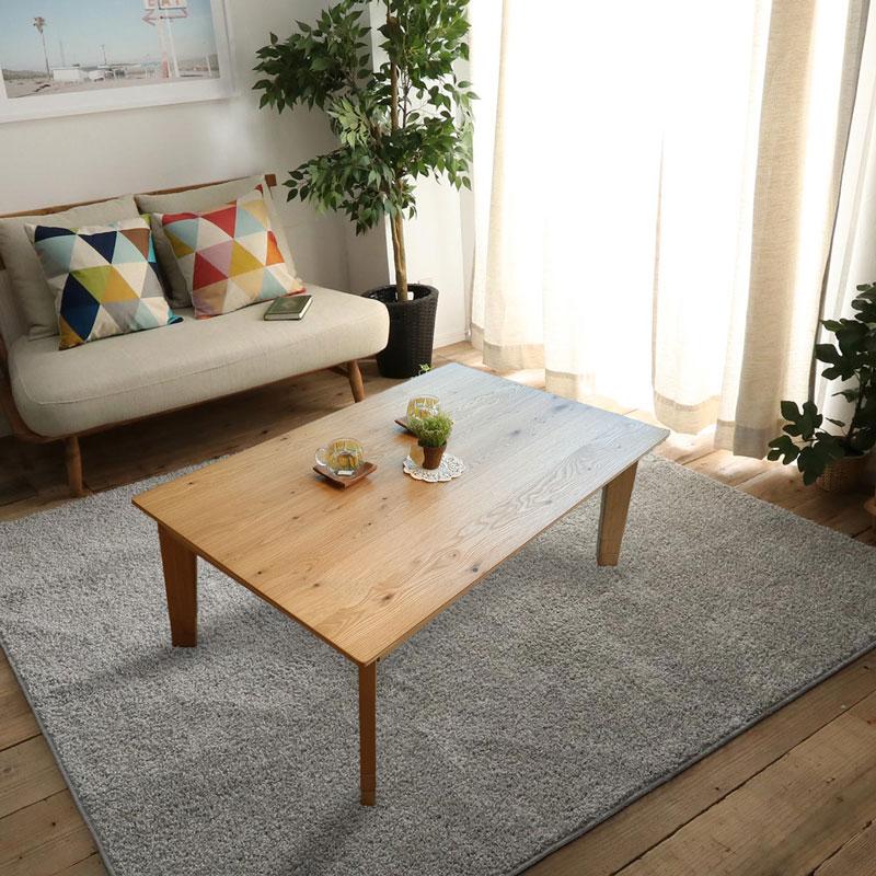 こたつ こたつテーブル 長方形 120×75cm コタツ オーク材 木目 こたつ こたつテーブル 長方形 120×75cm コタツ オーク材 木目