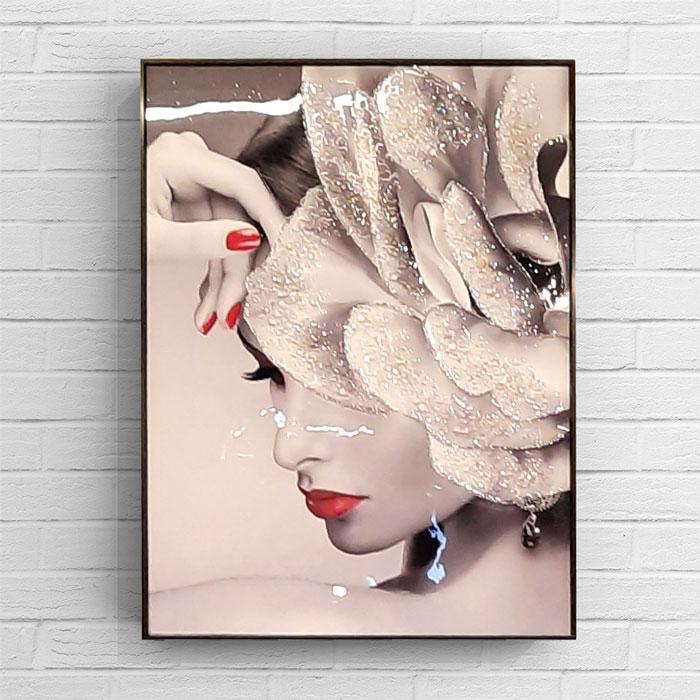 アートパネル 絵画 インテリアアート 水晶絵 クリスタルアート 80×60cm