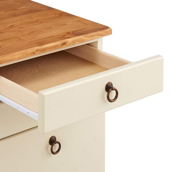 デスクワゴン ワゴン 袖机 サイドワゴン 木製 引き出し付き キャスター