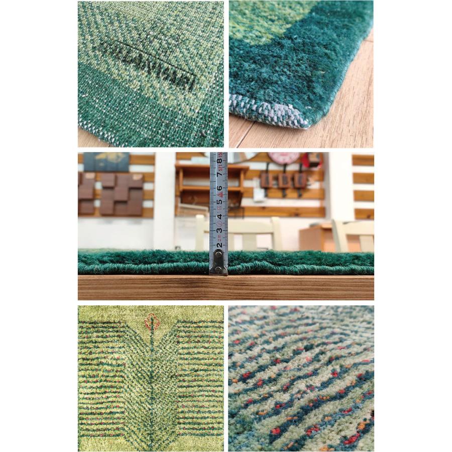 ゾランヴァリ社製正規品 ウール100％天然素材のイラン製手織りギャッベ