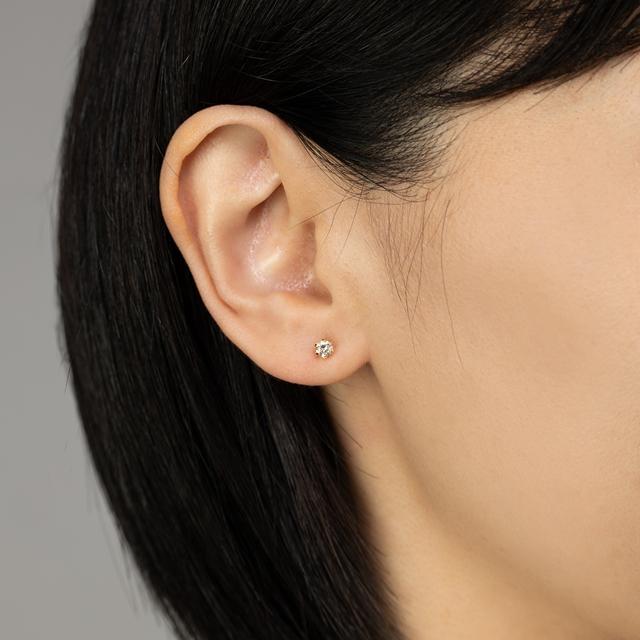アコヤパールピアス 8.0mm D 0.03ct  真珠 パール 冠婚葬祭 ギフトの画像