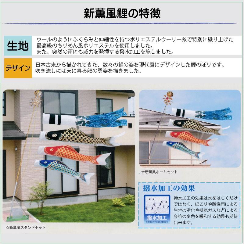 こいのぼり 旭天竜 鯉のぼり 新薫風 2m 水袋 スタンドセット ベランダスタンドセットの画像