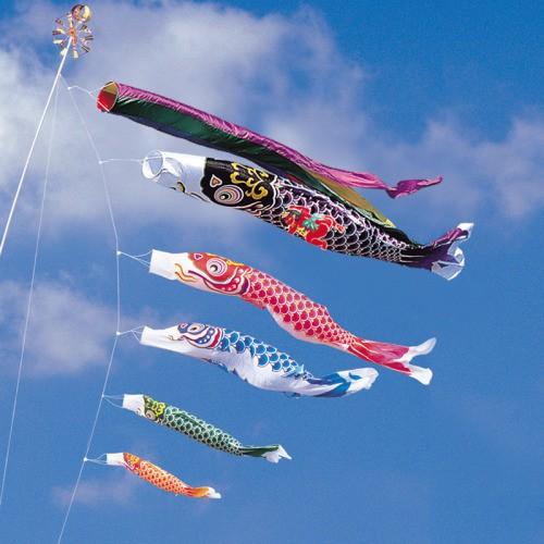 こいのぼり 錦鯉 ワタナベ 鯉のぼり 綾錦 7m 8点 鯉5匹 金太郎付 五色