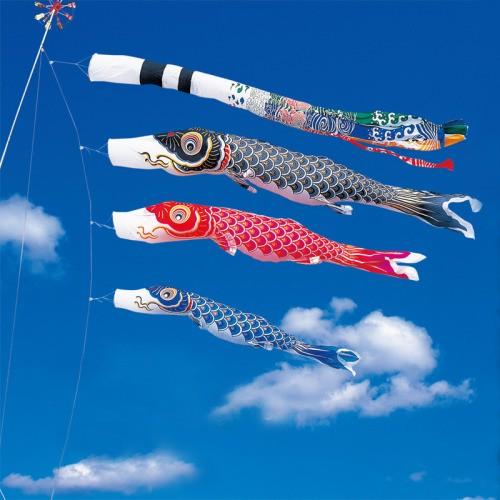 お買得！】 森景 ショップ金寿 4ｍ 6点 鯉3匹 飛龍吹き流し 錦鯉