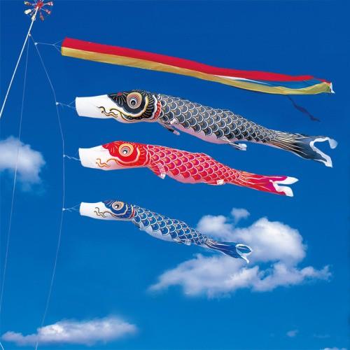 金寿 4ｍ 杭打込みタイプ 五色吹き流し 鯉のぼり 錦鯉 マイホーム打込み用セット40号こいのぼり ヤフーショップ マイホーム打込み用セット40号こいのぼり 鯉のぼり 季節玩具 ワタナベ鯉のぼり 森景