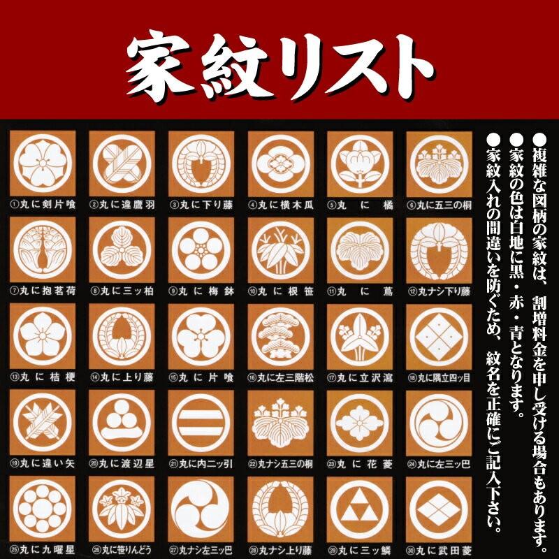 錦鯉 室内鯉のぼり 吹き流し 加工代 家紋入れ＋名入れ ※名入れ・家紋の加工ページになります。吹き流しの販売ページではございません。_1