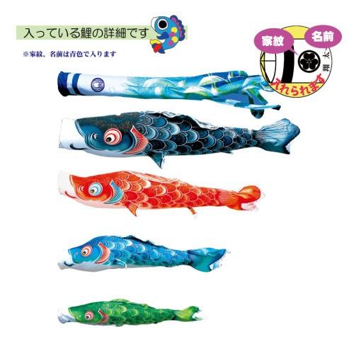 徳永鯉 こいのぼり 徳永 鯉のぼり 風舞い 7m 7点 鯉4匹 大型セット