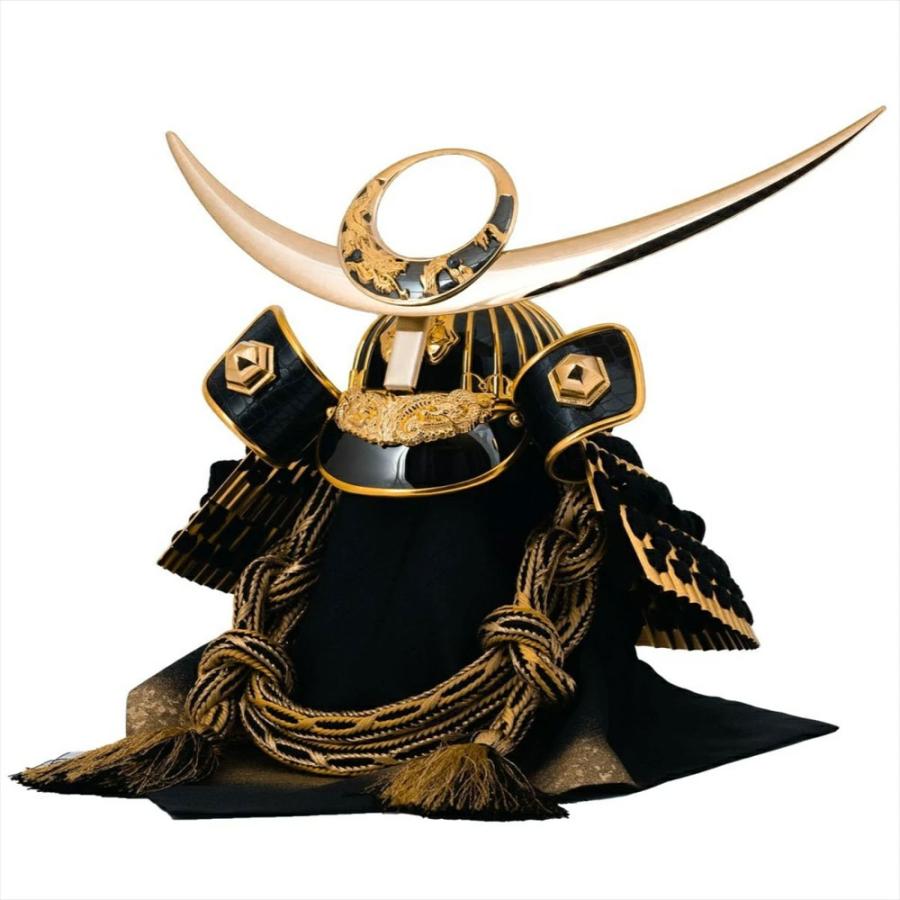 吉徳大光 五月人形 兜飾り 縁起甲冑 黒絲縅 兜12号 覇気 収納飾り