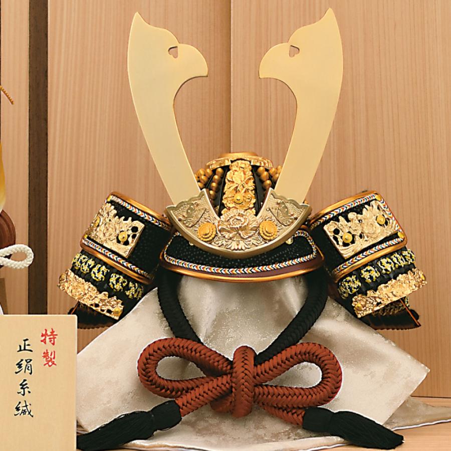 宝童作 【取寄せ2月以降入荷】五月人形 宝童 兜飾り 京龍兜 6号 収納