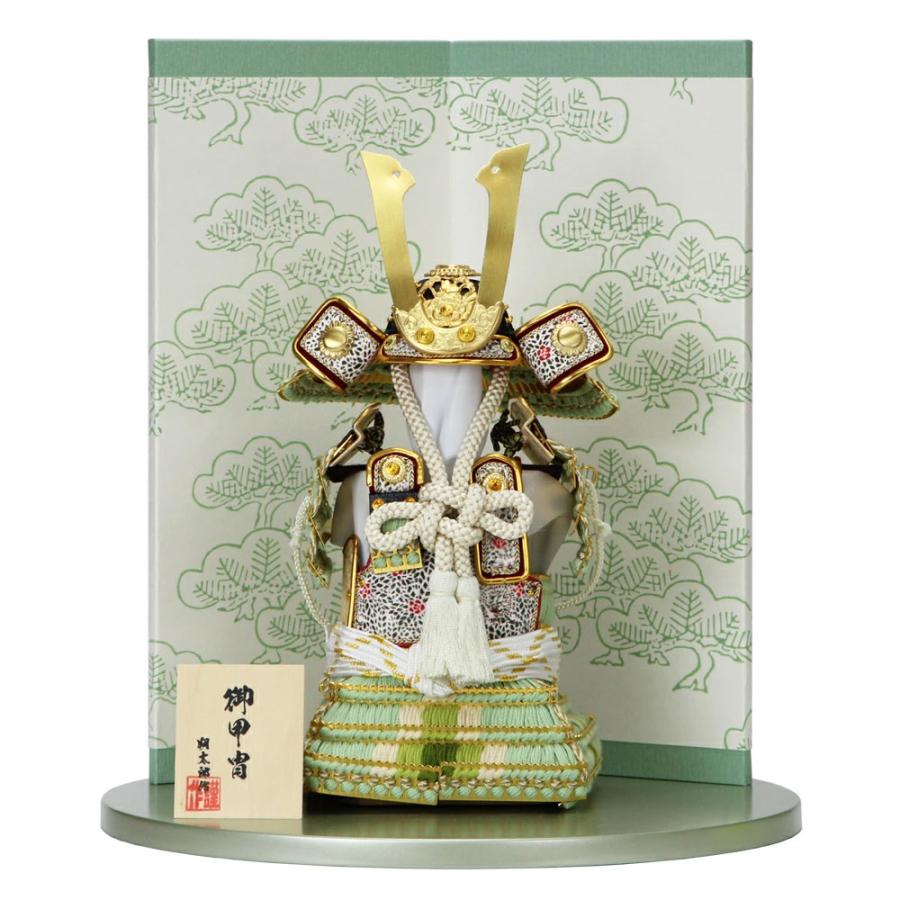 五月人形 鎧飾り 伝統工芸士 朝比奈朔太郎 作 4号 奉納鎧 薄緑糸 五月人形 鎧飾り 伝統工芸士 朝比奈朔太郎 作 4号 奉納鎧 薄緑糸