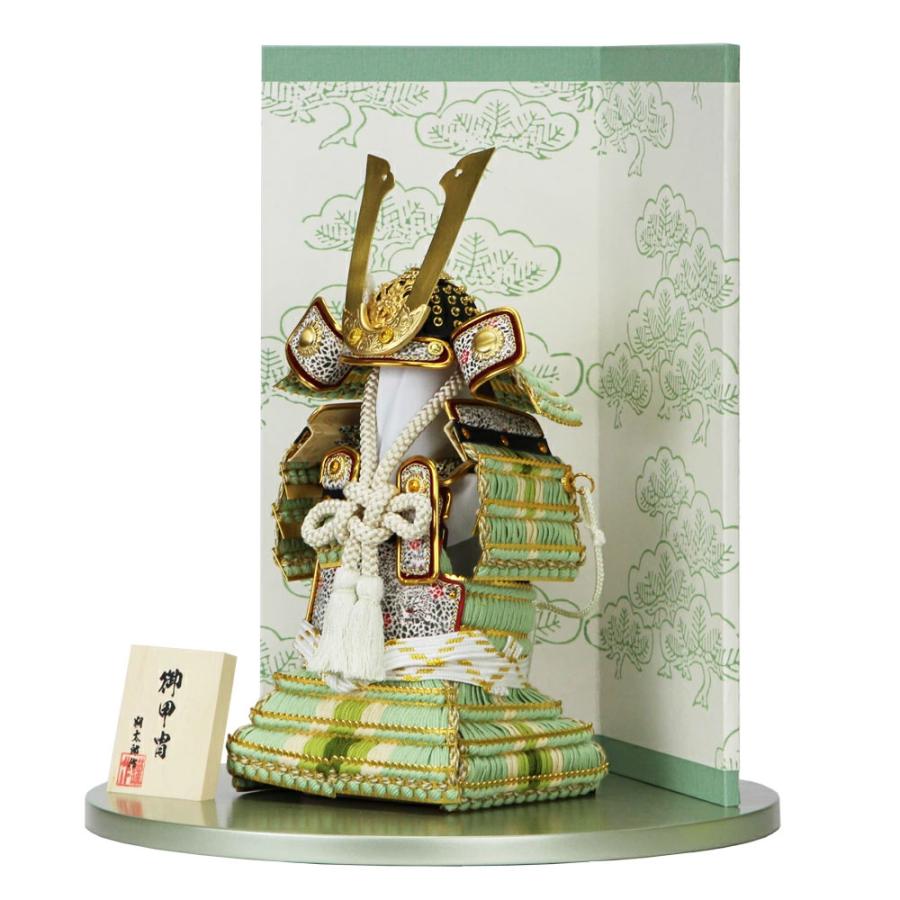 五月人形 鎧飾り 伝統工芸士 朝比奈朔太郎 作 4号 奉納鎧 薄緑糸 五月人形 鎧飾り 伝統工芸士 朝比奈朔太郎 作 4号 奉納鎧 薄緑糸