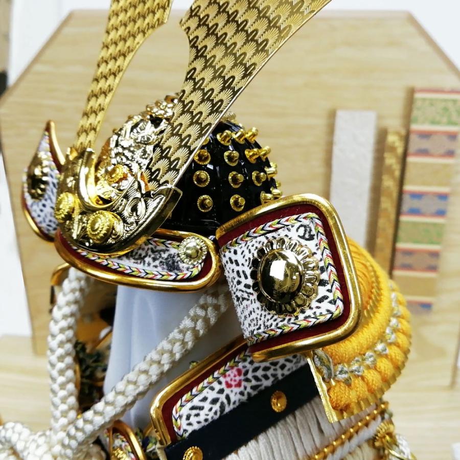 久月 五月人形 鎧飾り 収納飾り 奉納鎧 4号 正絹山吹裾濃縅鎧 2044MS