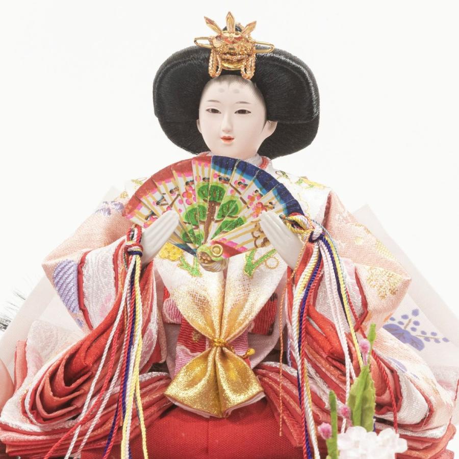 吉徳大光 雛人形 ケース飾り アクリル円型ケース 親王飾り 322514