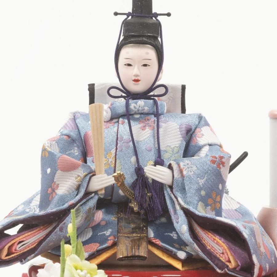吉徳大光 雛人形 ケース飾り アクリル円型ケース 親王飾り 322514