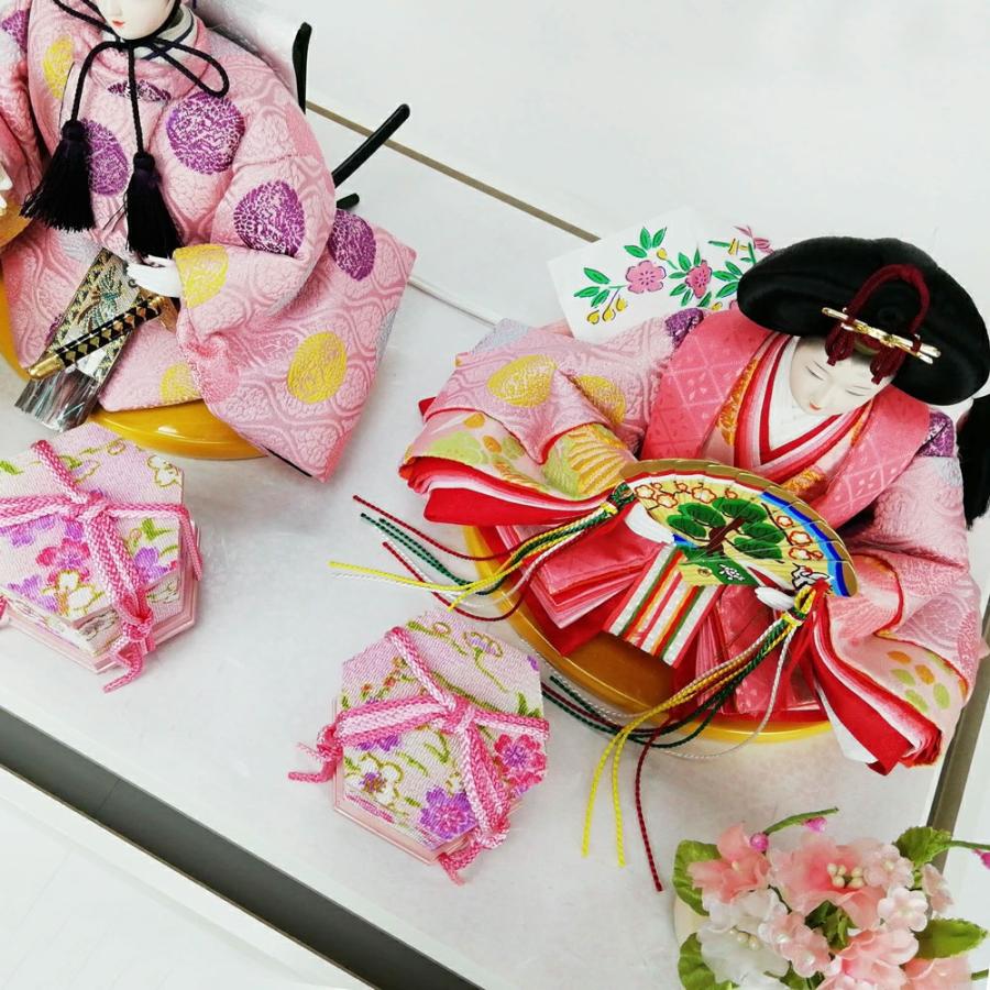 久月 雛人形 ケース飾り ガラスケース 親王飾り 66738 コンパクト : 祭