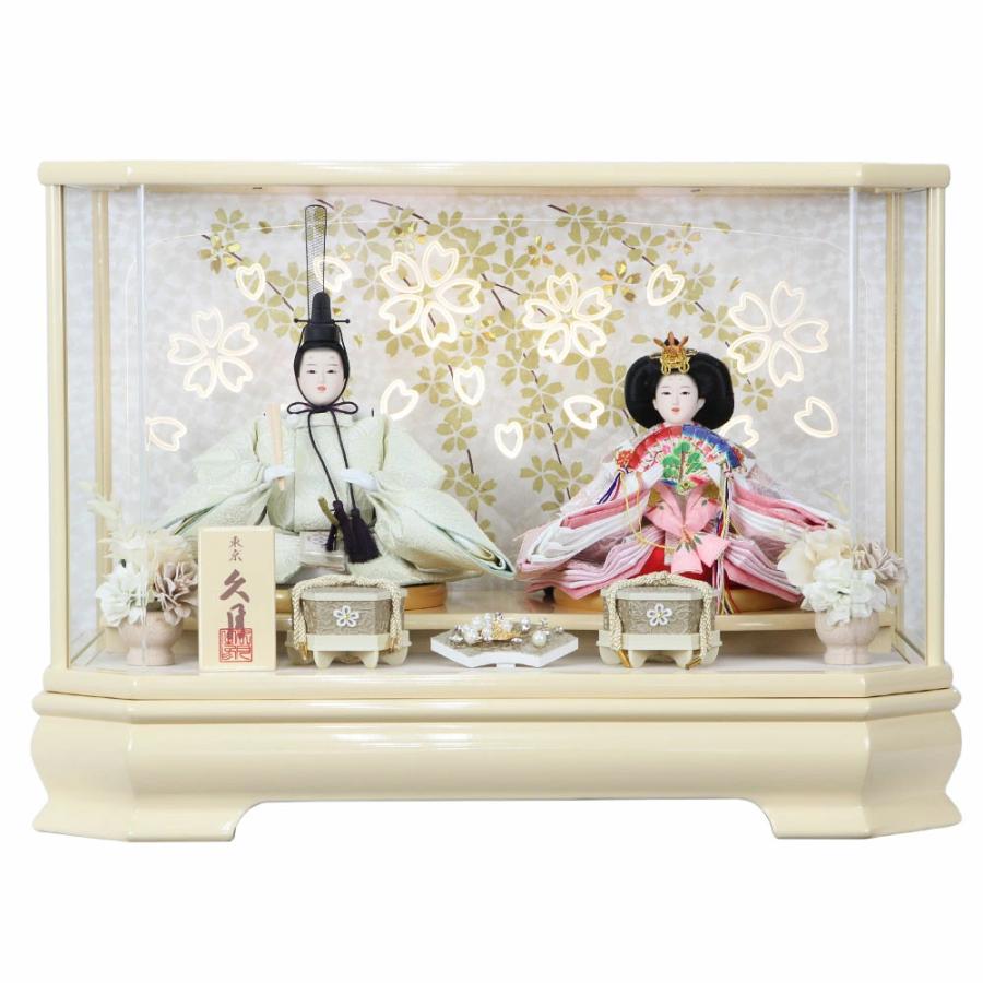 久月 雛人形 ケース飾り アクリルケース 親王飾り 65108_1