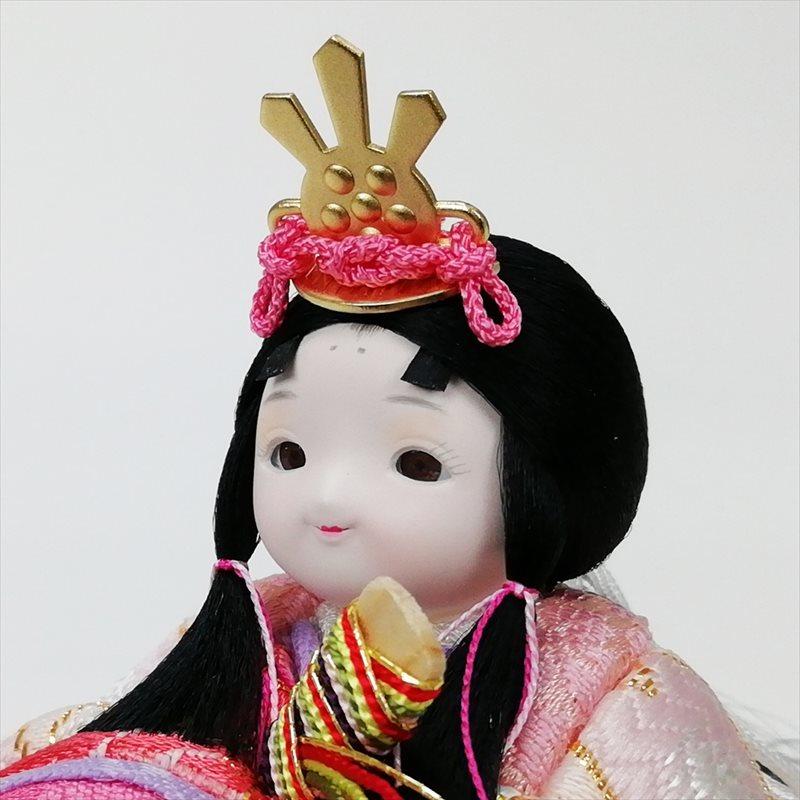 雛人形 コンパクト minicola みにこら rico 「梨花」 箔小桜蒔絵屏風 木目込み人形_3