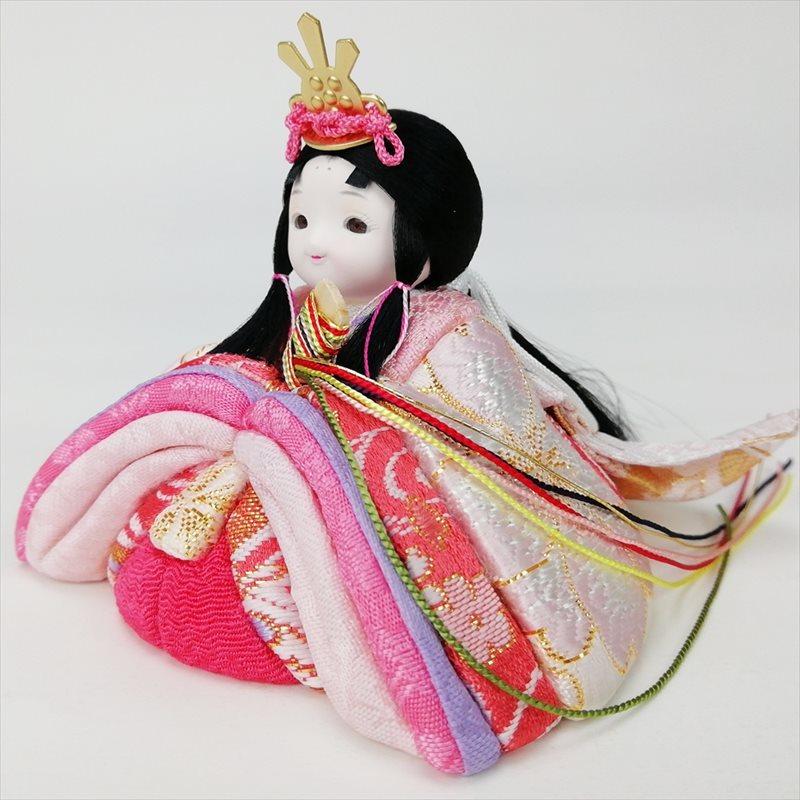 雛人形 コンパクト minicola みにこら rico 「梨花」 箔小桜蒔絵屏風 木目込み人形_4