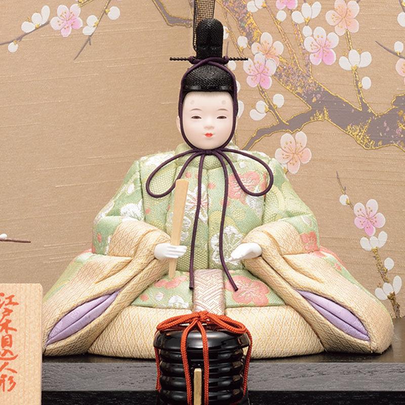 雛人形 一秀 コンパクト 木目込み 秀櫻 親王飾り 秀櫻 A-106の画像
