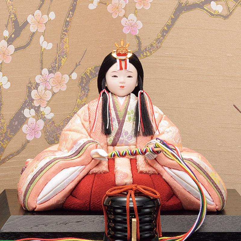 雛人形 一秀 コンパクト 木目込み 秀櫻 親王飾り 秀櫻 A-106の画像