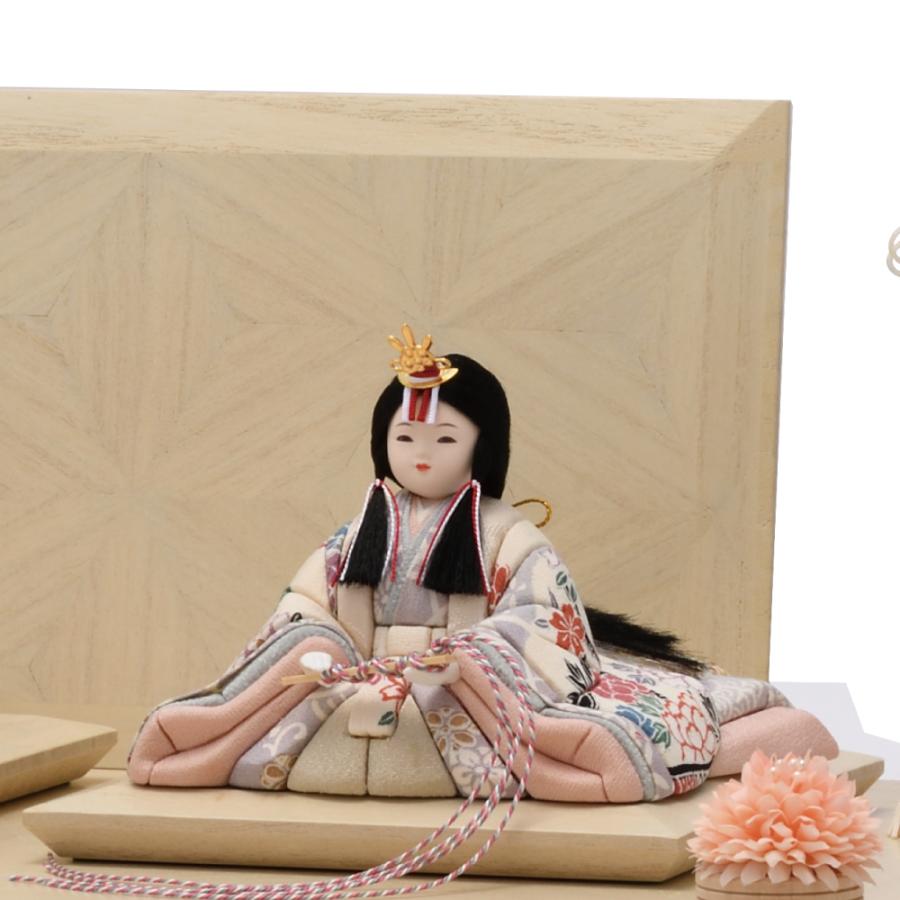 一秀 雛人形 木目込み人形 重陽の節句 舞菊雛 親王飾り 17号 J-11-8