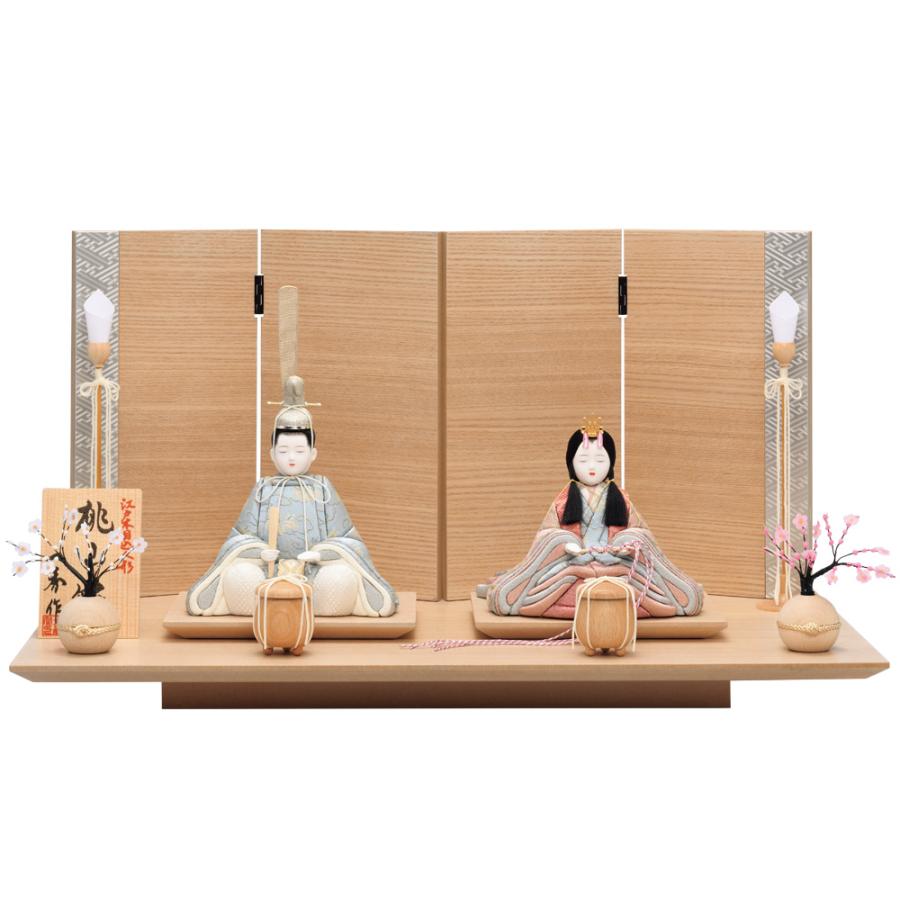 一秀 雛人形 木目込人形 親王飾り18号 B-123-6 : 祭・人形の森景