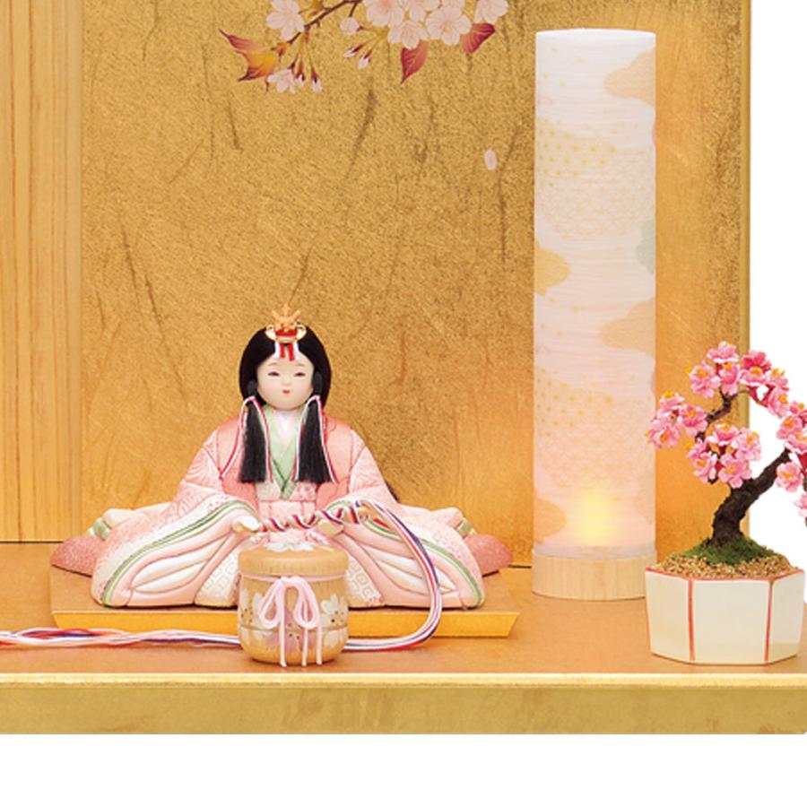 一秀 雛人形 コンパクト 木目込み 親王飾り さくらさくら C-132 : 祭