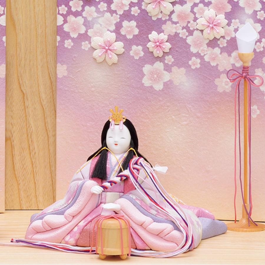 雛人形 親王飾り【桃山雛 螺鈿桜】一秀 木目込人形｜かわいい｜モダン
