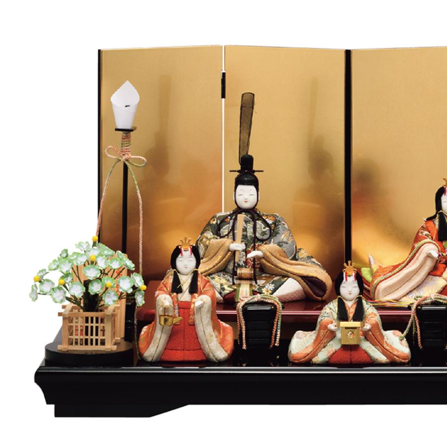 一秀 雛人形 コンパクト 木目込み 五人飾り I-31-5 安土雛20号 : 祭